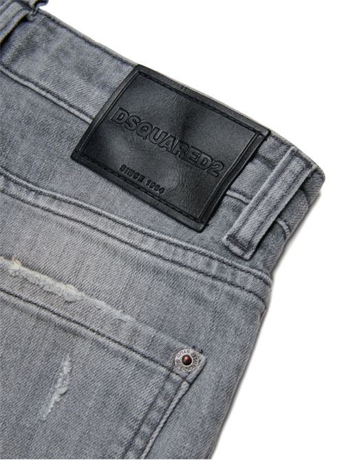 Jeans bambino Dsquared2 grigio regular fit con effetto used Dsquared Kids | DQ3582D0AI2DQ03